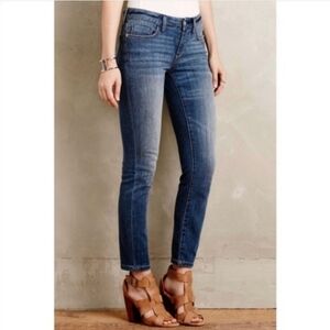 Pilcro and the Letterpress Stet Fit- Skinny Blue Jeans with Subtle Fading